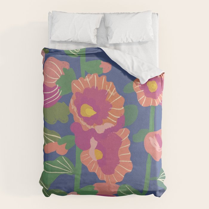 Hollyhocks Duvet Cover Gallery Image 6
