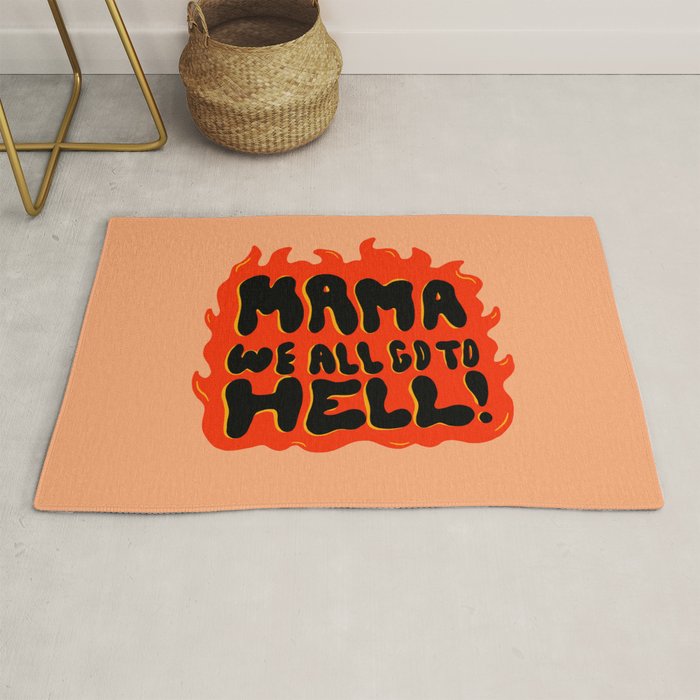 We all go to Hell Rug Gallery Image 1
