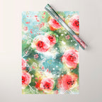 Abstract painting nature and geometric Wrapping Paper Gallery Image 1
