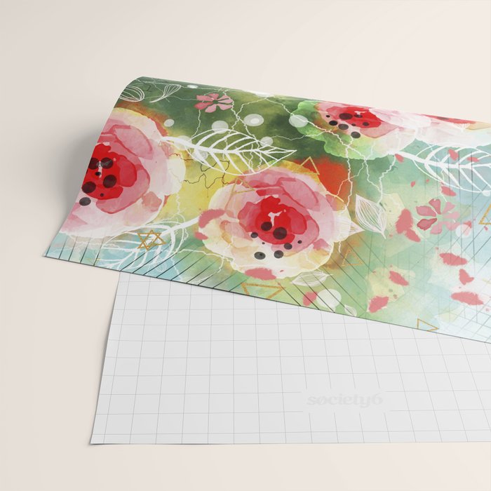 Abstract painting nature and geometric Wrapping Paper Gallery Image 2