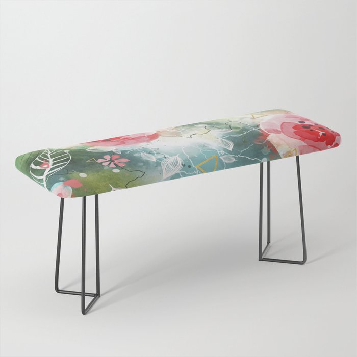 Abstract painting nature and geometric Bench Gallery Image 1