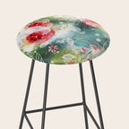 Abstract painting nature and geometric Stool Gallery Image 2