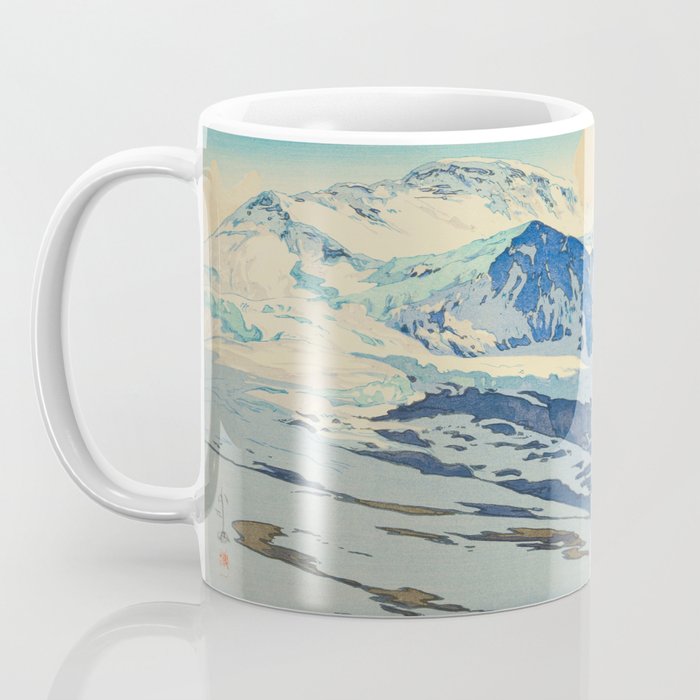 The Jungfrau Vintage Beautiful Japanese Woodblock Print Hiroshi Yoshida Coffee Mug Gallery Image 3