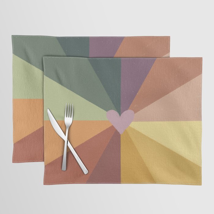Earthy rainbow Placemat Gallery Image 1