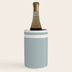 Soft Deco Minimalist Pattern in Light Blue-Gray and Cream Wine Chiller Gallery Image 2