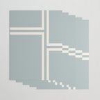 Soft Deco Minimalist Pattern in Light Blue-Gray and Cream Wrapping Paper Gallery Image 3