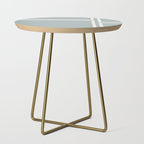 Soft Deco Minimalist Pattern in Light Blue-Gray and Cream Side Table Gallery Image 1