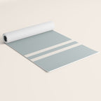 Soft Deco Minimalist Pattern in Light Blue-Gray and Cream Yoga Mat Gallery Image 2