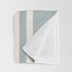Soft Deco Minimalist Pattern in Light Blue-Gray and Cream Throw Blanket Gallery Image 3