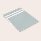 Soft Deco Minimalist Pattern in Light Blue-Gray and Cream Notebook Gallery Image 3
