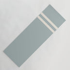 Soft Deco Minimalist Pattern in Light Blue-Gray and Cream Yoga Mat Gallery Image 1