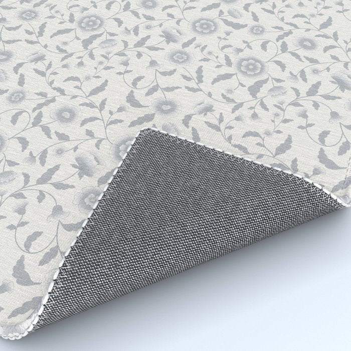 Vintage Trailing Floral - Blue and White Rug Gallery Image 4