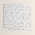 Vintage Trailing Floral - Blue and White Wrapping Paper Gallery Image 3