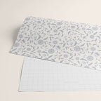 Vintage Trailing Floral - Blue and White Wrapping Paper Gallery Image 2