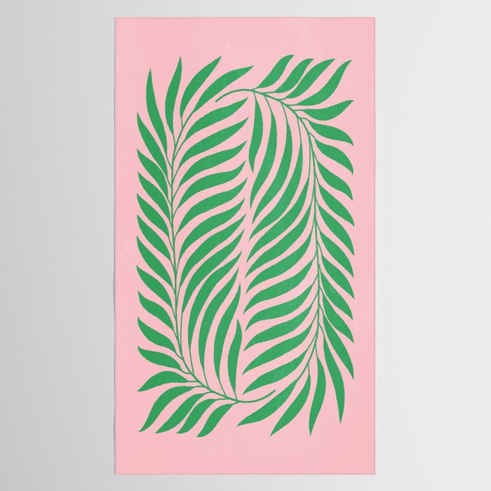 Two Ferns: Azalea & Ocean Green Tablecloth Gallery Image 2