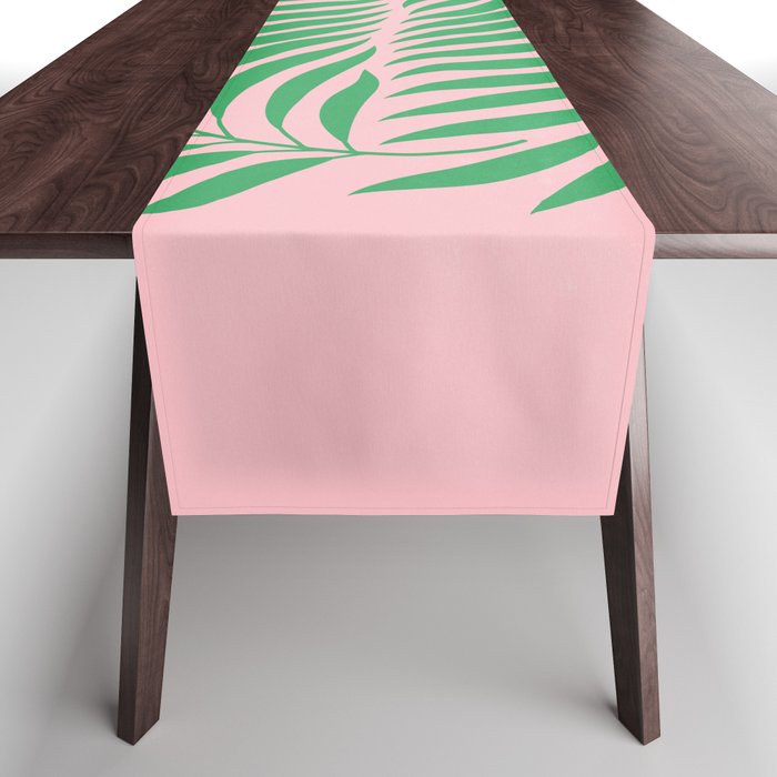 Two Ferns: Azalea & Ocean Green Table Runner Gallery Image 1