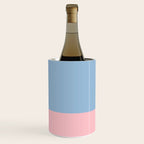 Minimalist Color Block Cuffed Solid in Pastel Light Blue and Baby Pink Wine Chiller Gallery Image 3