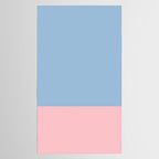 Minimalist Color Block Cuffed Solid in Pastel Light Blue and Baby Pink Tablecloth Gallery Image 2