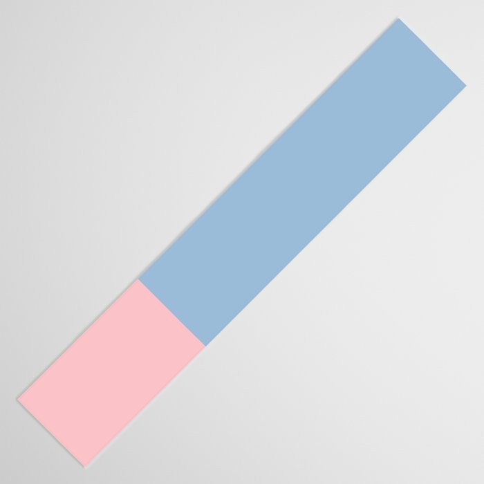 Minimalist Color Block Cuffed Solid in Pastel Light Blue and Baby Pink Table Runner Gallery Image 3