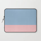 Minimalist Color Block Cuffed Solid in Pastel Light Blue and Baby Pink Laptop Sleeve Gallery Image 1