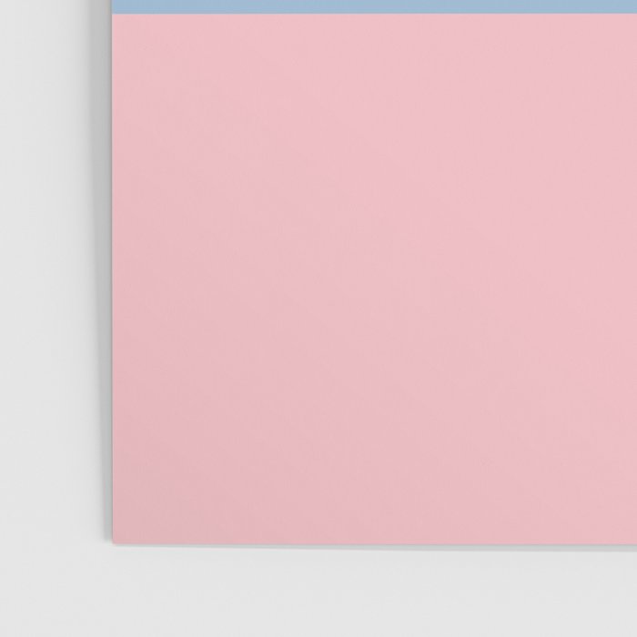 Minimalist Color Block Cuffed Solid in Pastel Light Blue and Baby Pink Poster Gallery Image 3