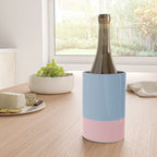 Minimalist Color Block Cuffed Solid in Pastel Light Blue and Baby Pink Wine Chiller Gallery Image 4
