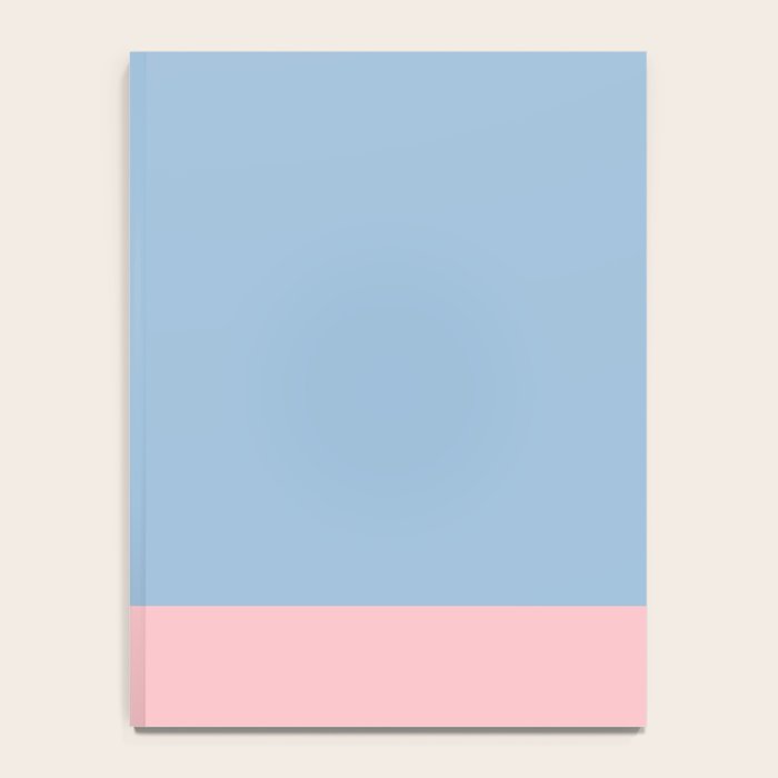 Minimalist Color Block Cuffed Solid in Pastel Light Blue and Baby Pink Notebook Gallery Image 4