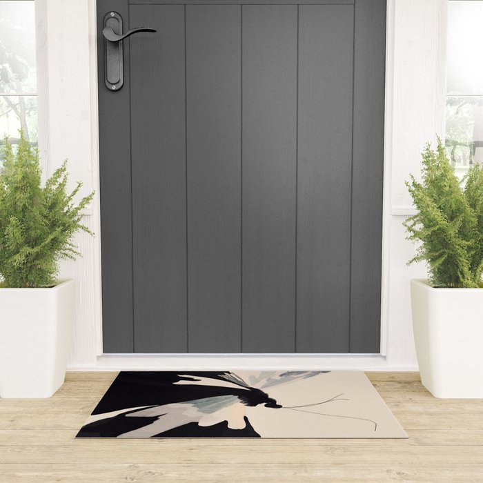 Abstract Butterfly Welcome Mat Gallery Image 3