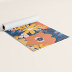 Flowers Hydrangena Poppy Blue Pattern Yoga Mat Gallery Image 2