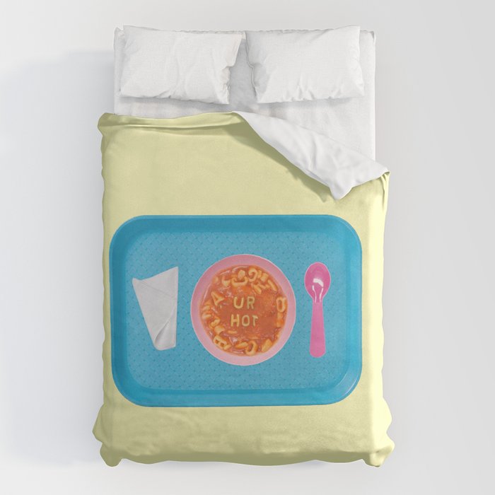 hot soup yellow Duvet Cover Gallery Image 1