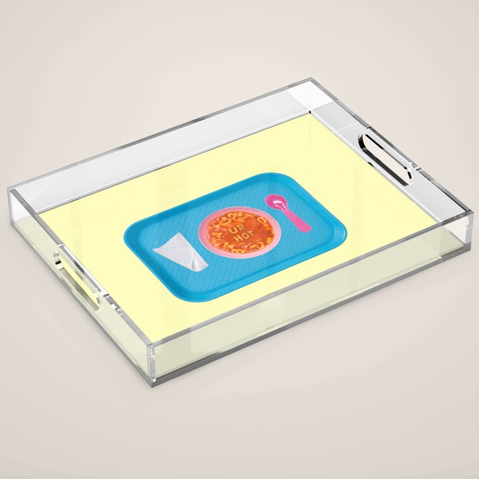 hot soup yellow Acrylic Tray Gallery Image 1