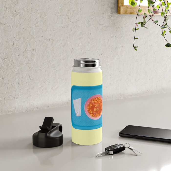 hot soup yellow Water Bottle Gallery Image 4