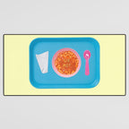 hot soup yellow Desk Mat Gallery Image 3
