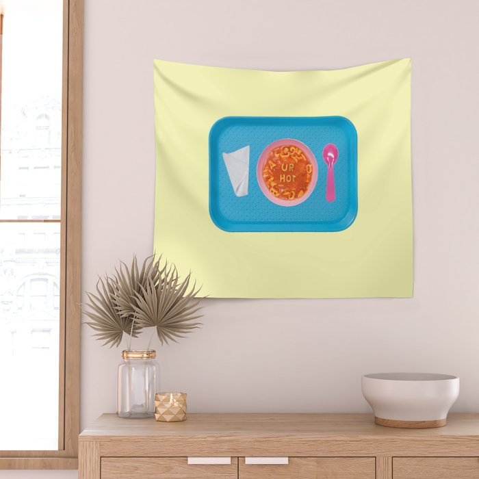 hot soup yellow Wall Tapestry Gallery Image 2