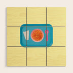 hot soup yellow Wood Wall Art Gallery Image 1