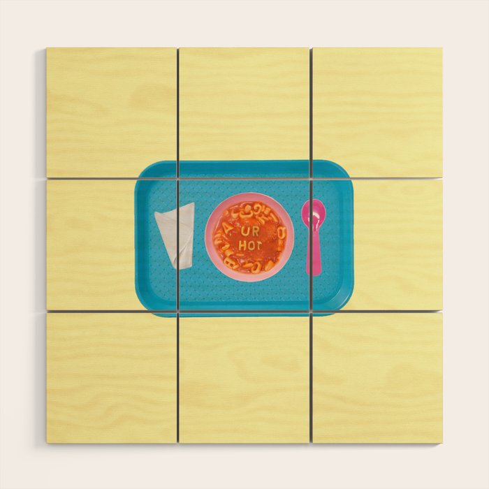 hot soup yellow Wood Wall Art Gallery Image 1