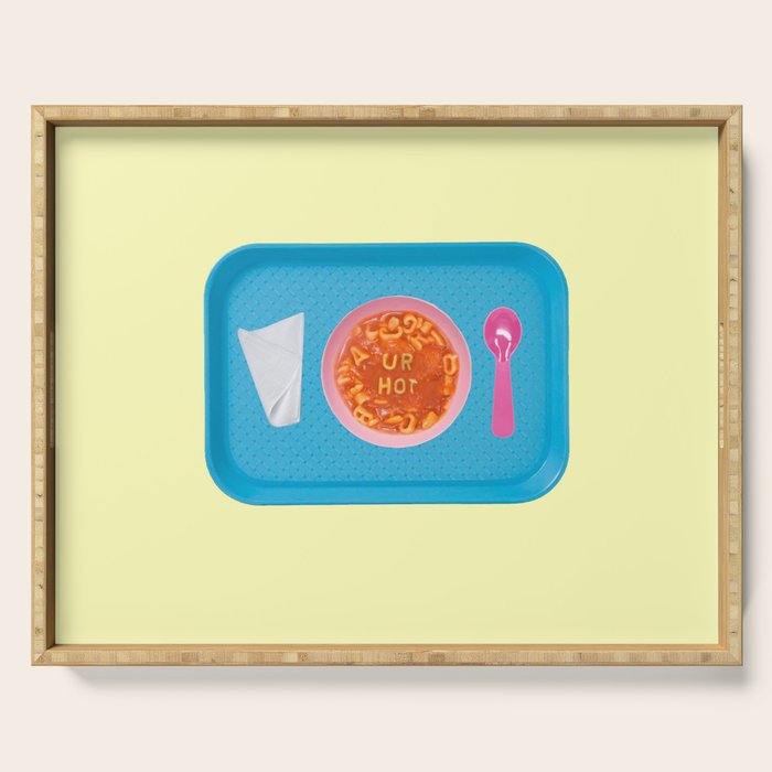 hot soup yellow Serving Tray Gallery Image 1