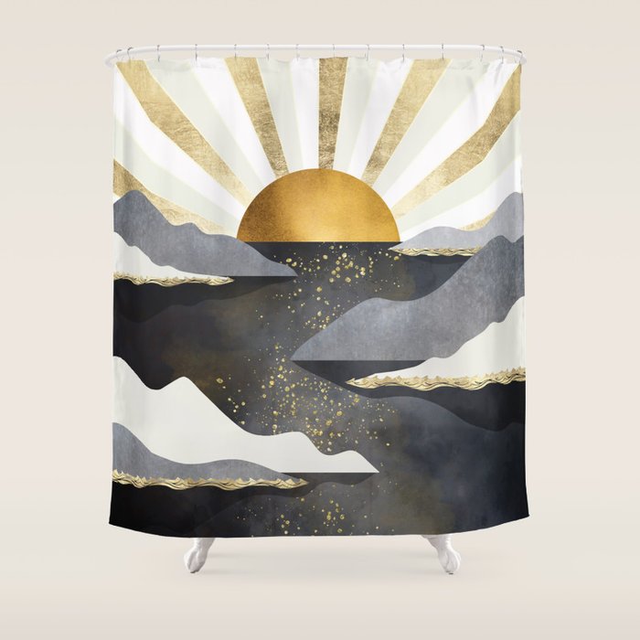 Metallic Dusk Shower Curtain Gallery Image 1
