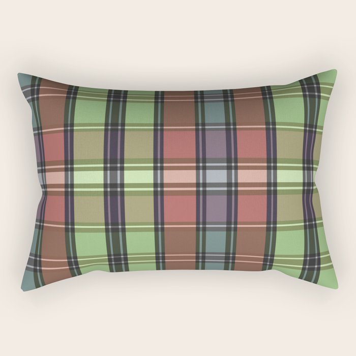 Fusion Colorful Toned Grids C Rectangular Pillow Gallery Image 1