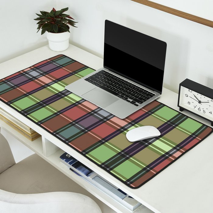 Fusion Colorful Toned Grids C Desk Mat Gallery Image 2