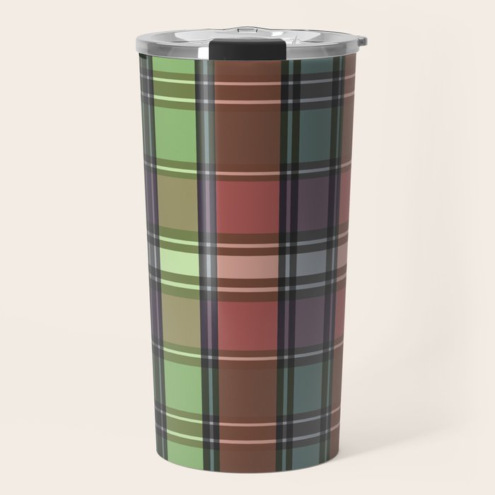 Fusion Colorful Toned Grids C Travel Mug Gallery Image 1