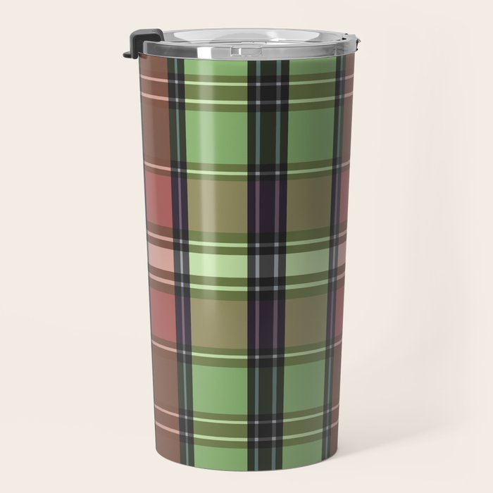 Fusion Colorful Toned Grids C Travel Mug Gallery Image 3