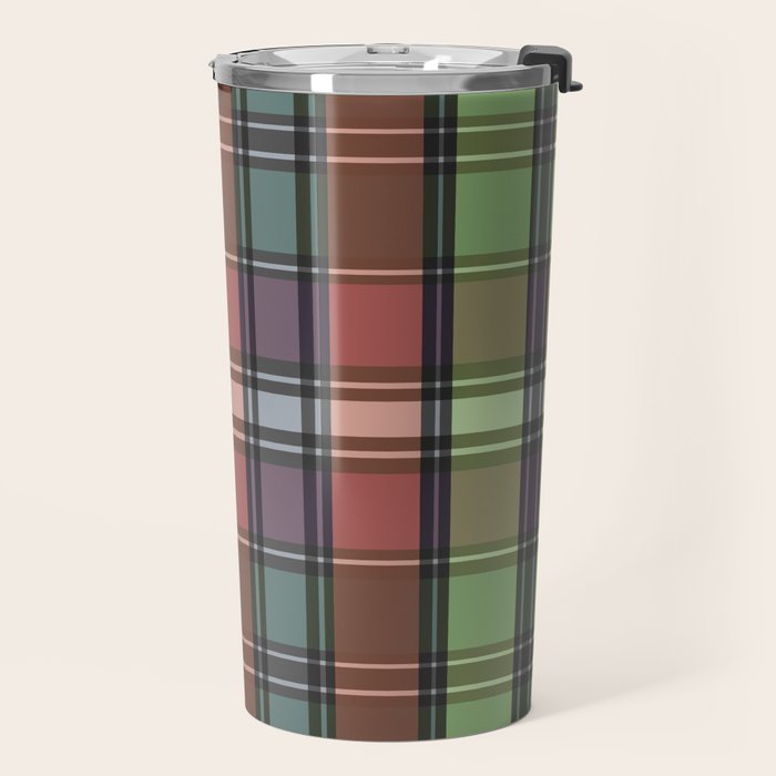 Fusion Colorful Toned Grids C Travel Mug Gallery Image 2