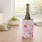 Pink valentine's Day with Kisses, Cupcakes and Roses Wine Chiller Gallery Image 4