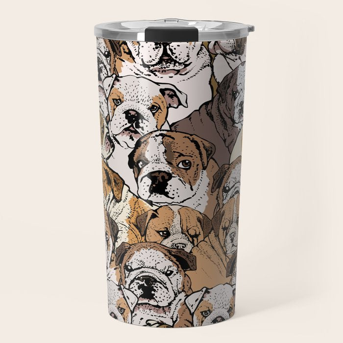Social English Bulldog Travel Mug Gallery Image 1