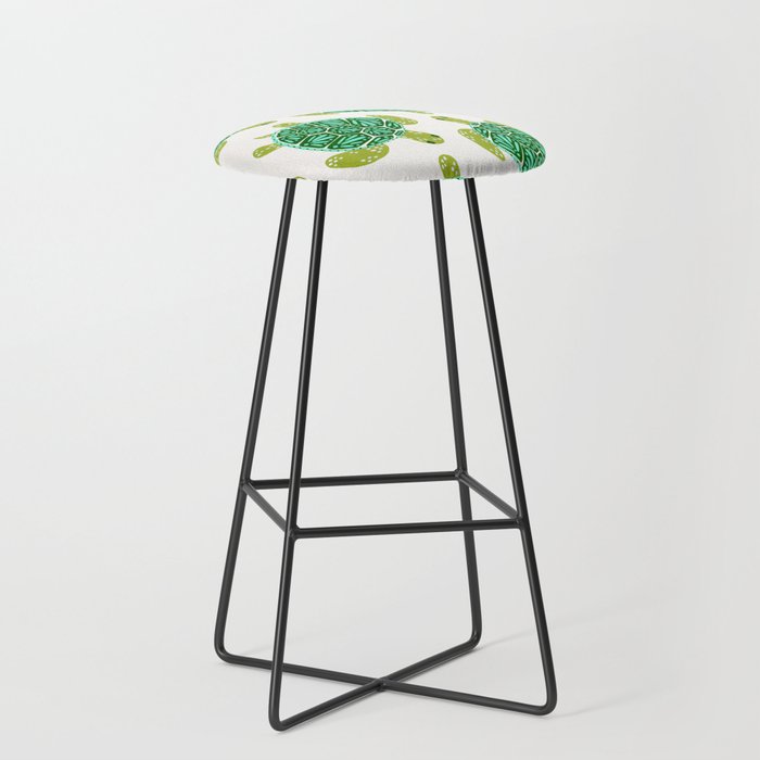 Sea Turtle - Green Palette Stool Gallery Image 1