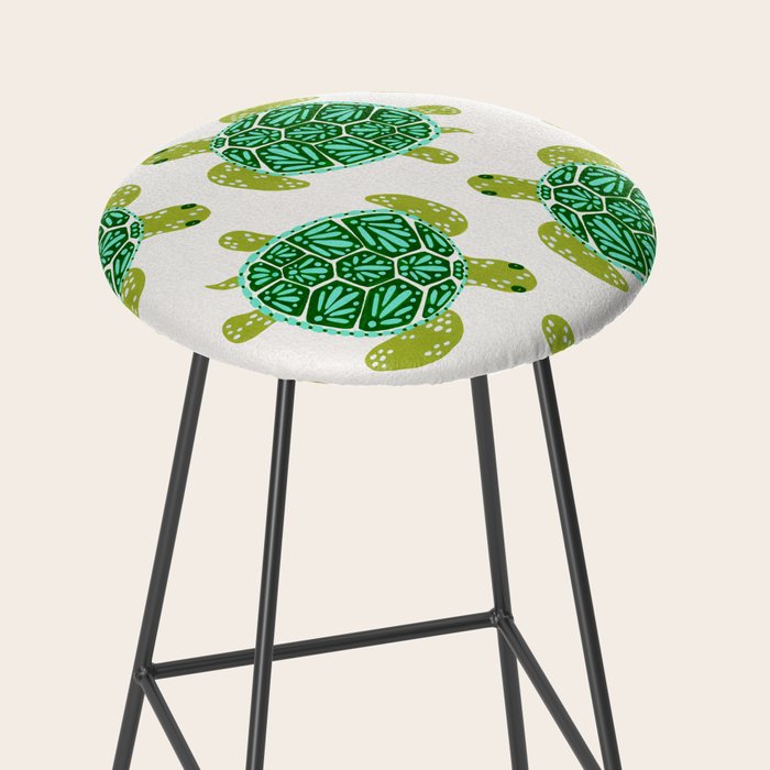Sea Turtle - Green Palette Stool Gallery Image 2