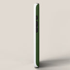 Large Dark Forest Green and White Circus Tent Stripes iPhone Case Gallery Image 2