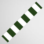 Large Dark Forest Green and White Circus Tent Stripes Table Runner Gallery Image 3