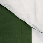 Large Dark Forest Green and White Circus Tent Stripes Comforter Gallery Image 4